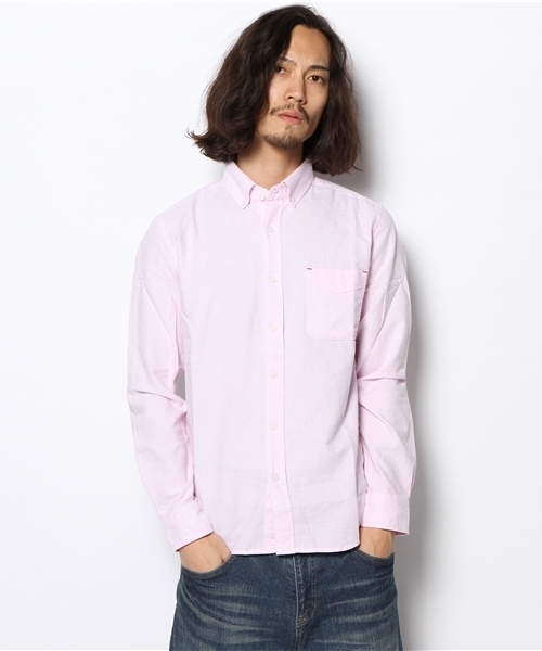 WEGO（ウィゴー）の「WEGO/オックスボタンダウンシャツ（シャツ/ブラウス・メンズ・ホワイト/サックスブルー/ライトピンク/その他1/ネイビー/ワイン・LARGE/MEDIUM）」の14枚目の写真