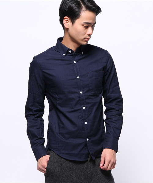 WEGO（ウィゴー）の「WEGO/オックスボタンダウンシャツ（シャツ/ブラウス・メンズ・ホワイト/サックスブルー/ライトピンク/その他1/ネイビー/ワイン・LARGE/MEDIUM）」の19枚目の写真