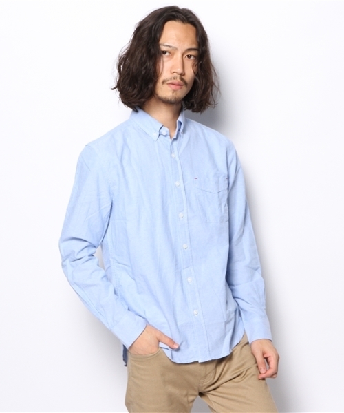 WEGO（ウィゴー）の「WEGO/オックスボタンダウンシャツ（シャツ/ブラウス・メンズ・ホワイト/サックスブルー/ライトピンク/その他1/ネイビー/ワイン・LARGE/MEDIUM）」の17枚目の写真