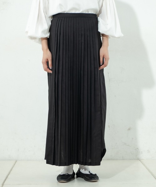 PUAL CE CIN（ピュアルセシン）の「【Kanocoさん着用】ノアール プリーツスカート（スカート・レディース・ブラック/ベージュ・FREE）」の3枚目の写真