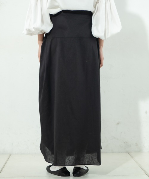 PUAL CE CIN（ピュアルセシン）の「【Kanocoさん着用】ノアール プリーツスカート（スカート・レディース・ブラック/ベージュ・FREE）」の5枚目の写真