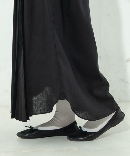 PUAL CE CIN（ピュアルセシン）の「【Kanocoさん着用】ノアール プリーツスカート（スカート・レディース・ブラック/ベージュ・FREE）」の9枚目の写真