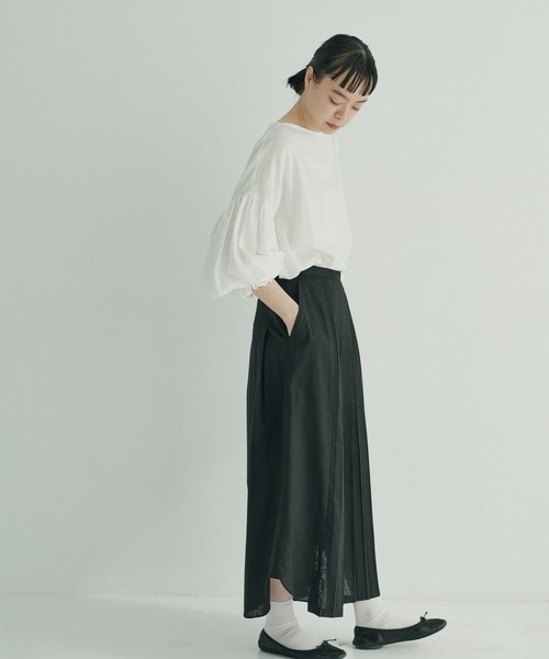 PUAL CE CIN（ピュアルセシン）の「【Kanocoさん着用】ノアール プリーツスカート（スカート・レディース・ブラック/ベージュ・FREE）」の10枚目の写真