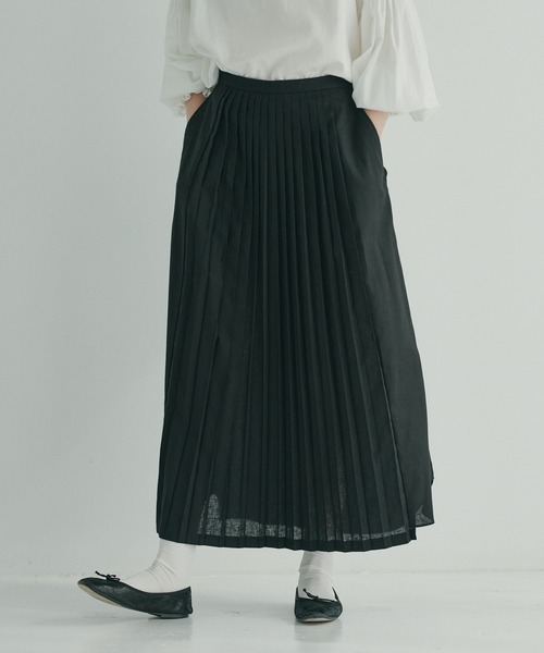PUAL CE CIN（ピュアルセシン）の「【Kanocoさん着用】ノアール プリーツスカート（スカート・レディース・ブラック/ベージュ・FREE）」の14枚目の写真