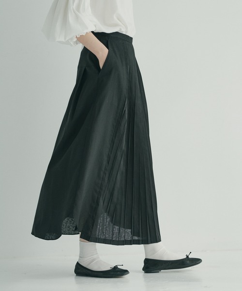 PUAL CE CIN（ピュアルセシン）の「【Kanocoさん着用】ノアール プリーツスカート（スカート・レディース・ブラック/ベージュ・FREE）」の15枚目の写真