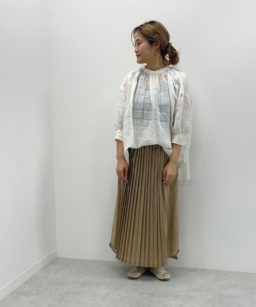 PUAL CE CIN（ピュアルセシン）の「【Kanocoさん着用】ノアール プリーツスカート（スカート・レディース・ブラック/ベージュ・FREE）」の17枚目の写真