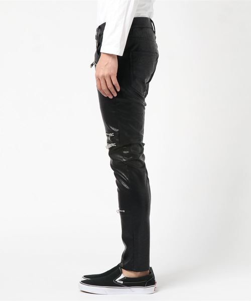 NO ID.（ノーアイディ）の「シンセティックレザー9ZIPスキニーPT