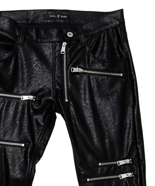 NO ID.（ノーアイディ）の「シンセティックレザー9ZIPスキニーPT