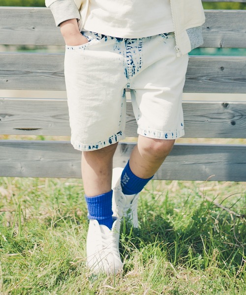 RADCHAP（ラッドチャップ）の「ブリーチデニムショートパンツ（デニムパンツ・キッズ・サックスブルー/ブルー・90cm/110cm/100cm/120cm/130cm/140cm/150cm）」の2枚目の写真