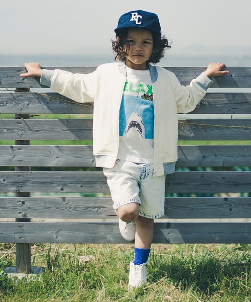 RADCHAP（ラッドチャップ）の「ブリーチデニムショートパンツ（デニムパンツ・キッズ・サックスブルー/ブルー・90cm/110cm/100cm/120cm/130cm/140cm/150cm）」の3枚目の写真