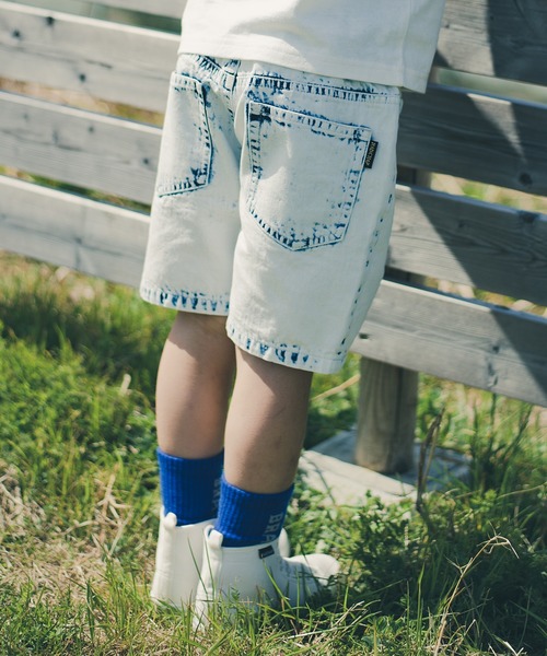 RADCHAP（ラッドチャップ）の「ブリーチデニムショートパンツ（デニムパンツ・キッズ・サックスブルー/ブルー・90cm/110cm/100cm/120cm/130cm/140cm/150cm）」の7枚目の写真