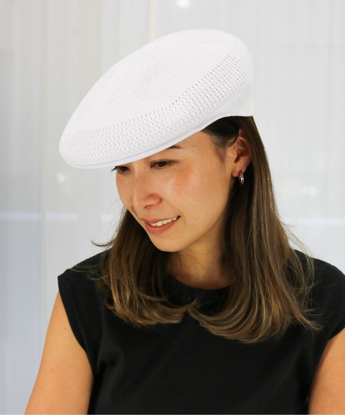 KANGOL レザー　ハンチング　ホワイト　牛革 カンゴール KANGOL ウール Wool 504 ハンチング ホワイト 白