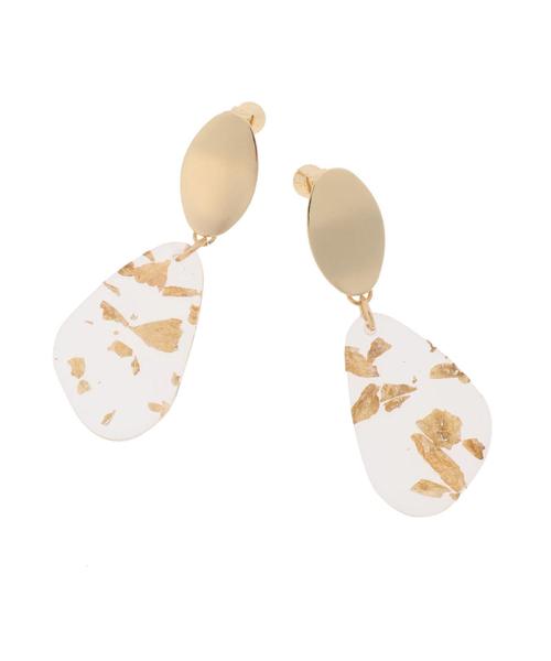 AMERICAN HOLIC（アメリカンホリック）の「箔入りクリアプレートイヤリング（イヤリング・レディース・シルバー/ゴールド・FREE）」の9枚目の写真