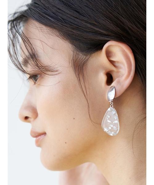 AMERICAN HOLIC（アメリカンホリック）の「箔入りクリアプレートイヤリング（イヤリング・レディース・シルバー/ゴールド・FREE）」の8枚目の写真