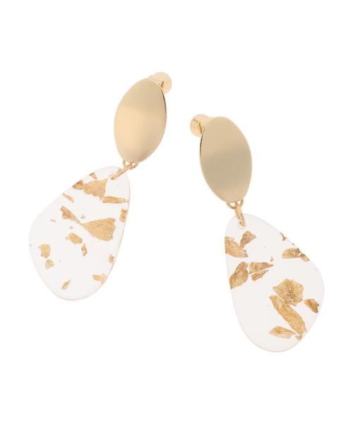 AMERICAN HOLIC（アメリカンホリック）の「箔入りクリアプレートイヤリング（イヤリング・レディース・シルバー/ゴールド・FREE）」の7枚目の写真