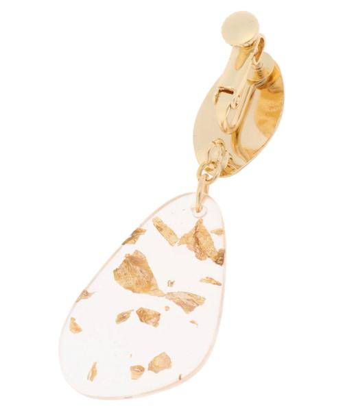 AMERICAN HOLIC（アメリカンホリック）の「箔入りクリアプレートイヤリング（イヤリング・レディース・シルバー/ゴールド・FREE）」の5枚目の写真