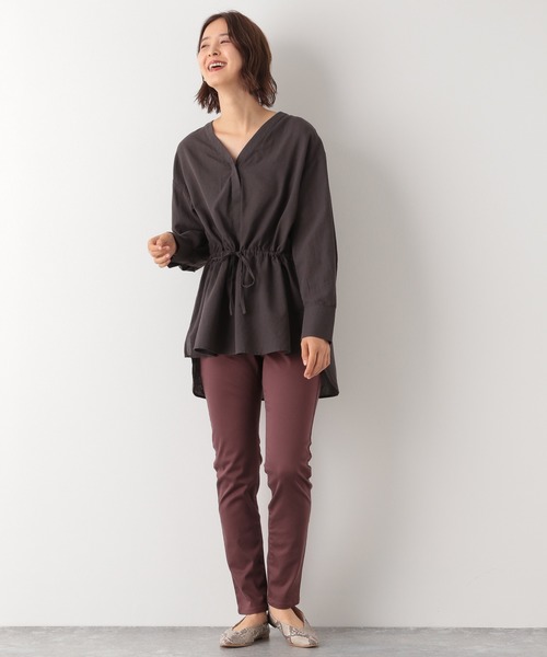 LEPSIM（レプシィム）の「ムジスリムパンツ20AW　882184（その他パンツ・レディース・チャコールグレー/ブラック/ボルドー/ライトオリーブ/グレイッシュベージュ・SMALL/MEDIUM/LARGE/LL/SS）」の6枚目の写真