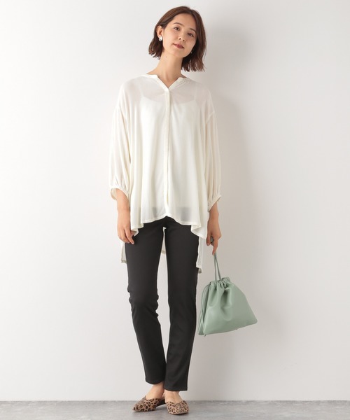 LEPSIM（レプシィム）の「ムジスリムパンツ20AW　882184（その他パンツ・レディース・チャコールグレー/ブラック/ボルドー/ライトオリーブ/グレイッシュベージュ・SMALL/MEDIUM/LARGE/LL/SS）」の11枚目の写真