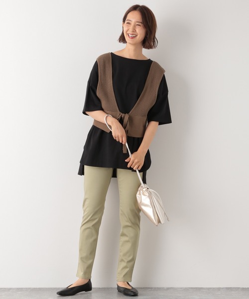 LEPSIM（レプシィム）の「ムジスリムパンツ20AW　882184（その他パンツ・レディース・チャコールグレー/ブラック/ボルドー/ライトオリーブ/グレイッシュベージュ・SMALL/MEDIUM/LARGE/LL/SS）」の8枚目の写真