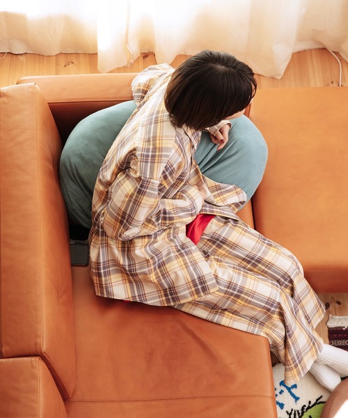 nimiru（ニミル）の「【セットアップ対応】パジャマチェックシャツ（シャツ/ブラウス・レディース・ベージュ系その他/グリーン系その他・FREE）」の5枚目の写真