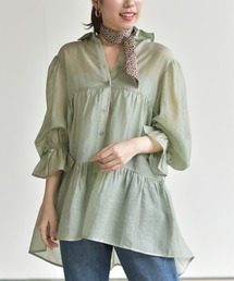 rps | キャンディー袖ティアードシアーシャツ(シャツ/ブラウス)