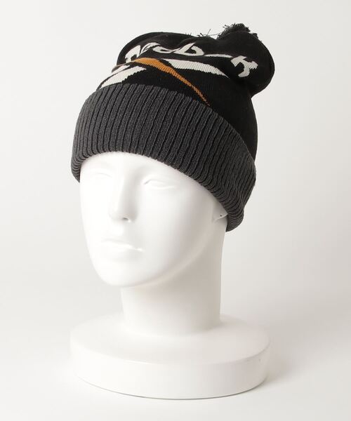 Reebok(リーボック)の「クラシックス ウインター エスケープ ビーニー / Classics Winter Escape Beanie(ニットキャップ/ビーニー・メンズ・ベージュ/ダークパープル/ブラック・LARGE)」の2枚目の写真
