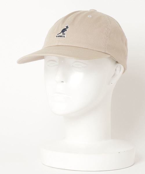 KANGOL（カンゴール）の「KANGOL/カンゴール　Washed Baseball cap（キャップ・メンズ・ブラック/ネイビー/レッド/カーキ/イエロー/レッド系その他/ホワイト×ネイビー・ONE SIZE）」の4枚目の写真