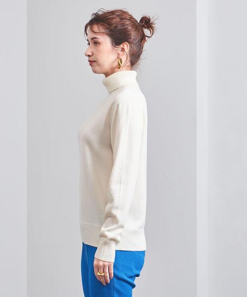 UNITED ARROWS（ユナイテッドアローズ）の「UWSC W/C/CA タートルネック ニット（ニット/セーター・レディース・オフホワイト/ダークブラウン/オレンジ・FREE）」の21枚目の写真