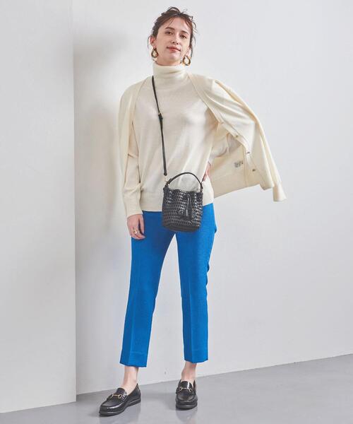 UNITED ARROWS（ユナイテッドアローズ）の「UWSC W/C/CA タートルネック ニット（ニット/セーター・レディース・オフホワイト/ダークブラウン/オレンジ・FREE）」の15枚目の写真