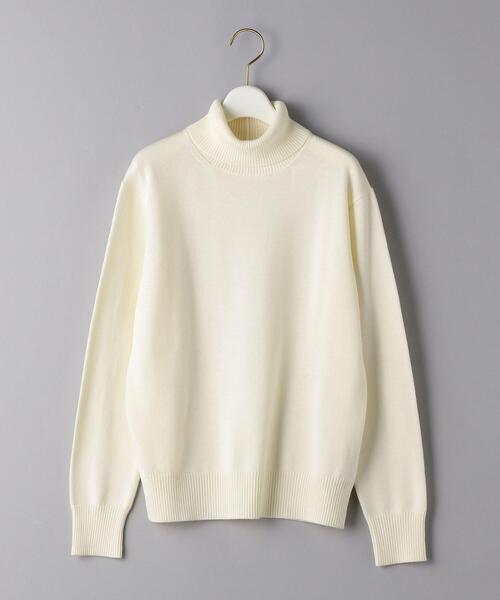 UNITED ARROWS（ユナイテッドアローズ）の「UWSC W/C/CA タートルネック ニット（ニット/セーター・レディース・オフホワイト/ダークブラウン/オレンジ・FREE）」の13枚目の写真