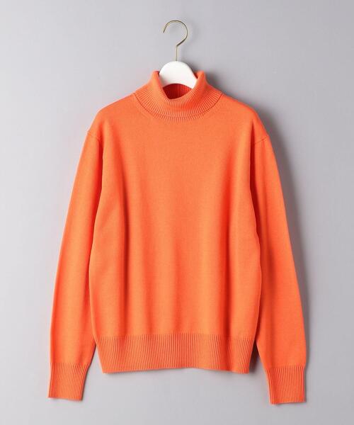 UNITED ARROWS（ユナイテッドアローズ）の「UWSC W/C/CA タートルネック ニット（ニット/セーター・レディース・オフホワイト/ダークブラウン/オレンジ・FREE）」の5枚目の写真