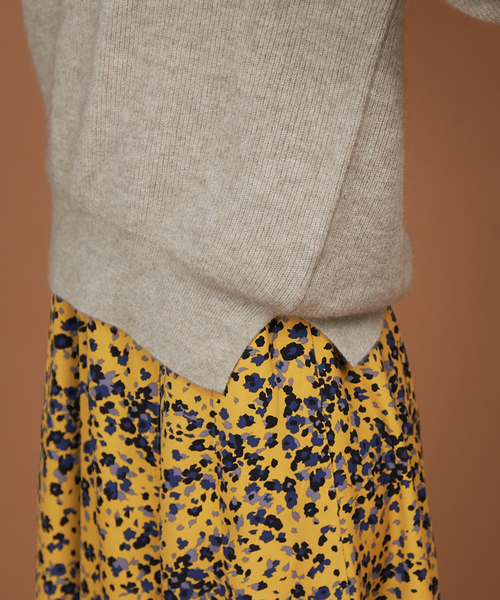 qualite（カリテ）の「ライトフェザーウール片畦ニット（ニット/セーター・レディース・ベージュ/パープル/ネイビー/カーキ・フリー）」の10枚目の写真