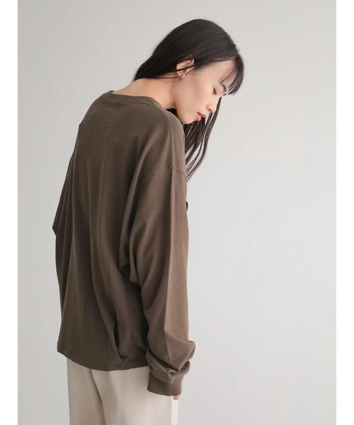 AMERICAN HOLIC（アメリカンホリック）の「コクーンゆるっとカットプルオーバー ＊●（Tシャツ/カットソー・レディース・ブラウン/ブラック系その他4/ブルー系その他2/ブラック/オフホワイト・M/L）」の19枚目の写真