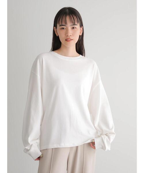 AMERICAN HOLIC（アメリカンホリック）の「コクーンゆるっとカットプルオーバー ＊●（Tシャツ/カットソー・レディース・ブラウン/ブラック系その他4/ブルー系その他2/ブラック/オフホワイト・M/L）」の21枚目の写真