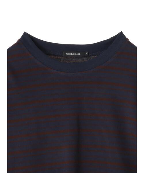 AMERICAN HOLIC（アメリカンホリック）の「コクーンゆるっとカットプルオーバー ＊●（Tシャツ/カットソー・レディース・ブラウン/ブラック系その他4/ブルー系その他2/ブラック/オフホワイト・M/L）」の18枚目の写真