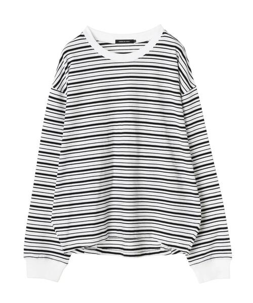 AMERICAN HOLIC（アメリカンホリック）の「コクーンゆるっとカットプルオーバー ＊●（Tシャツ/カットソー・レディース・ブラウン/ブラック系その他4/ブルー系その他2/ブラック/オフホワイト・M/L）」の11枚目の写真