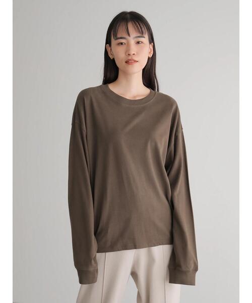 AMERICAN HOLIC（アメリカンホリック）の「コクーンゆるっとカットプルオーバー ＊●（Tシャツ/カットソー・レディース・ブラウン/ブラック系その他4/ブルー系その他2/ブラック/オフホワイト・M/L）」の2枚目の写真