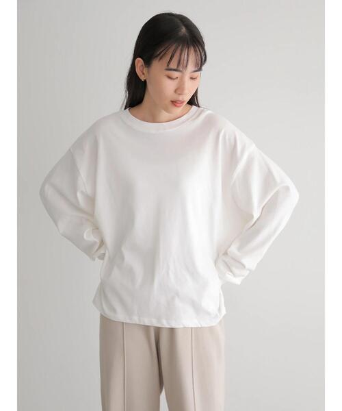 AMERICAN HOLIC（アメリカンホリック）の「コクーンゆるっとカットプルオーバー ＊●（Tシャツ/カットソー・レディース・ブラウン/ブラック系その他4/ブルー系その他2/ブラック/オフホワイト・M/L）」の3枚目の写真