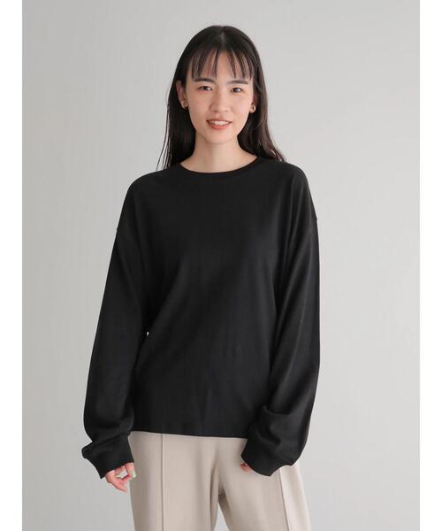 AMERICAN HOLIC（アメリカンホリック）の「コクーンゆるっとカットプルオーバー ＊●（Tシャツ/カットソー・レディース・ブラウン/ブラック系その他4/ブルー系その他2/ブラック/オフホワイト・M/L）」の4枚目の写真