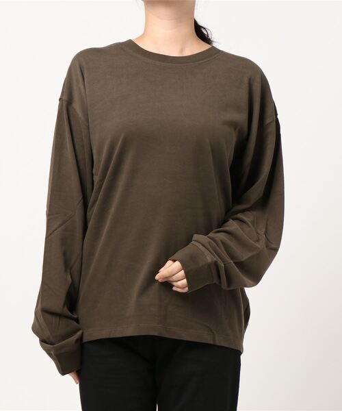 AMERICAN HOLIC（アメリカンホリック）の「コクーンゆるっとカットプルオーバー ＊●（Tシャツ/カットソー・レディース・ブラウン/ブラック系その他4/ブルー系その他2/ブラック/オフホワイト・M/L）」の7枚目の写真