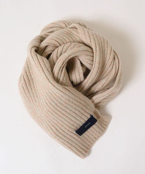 SHIPS(シップス)の「〈手洗い可能〉ミックスヤーンニットマフラー◇(マフラー・レディース・ピンク/グリーン・ONE SIZE)」の7枚目の写真