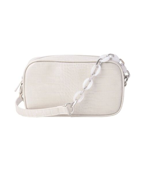 MURUA（ムルーア）の「クロコチェーンスクエアバッグ（ショルダーバッグ・レディース・ブラック/アイボリー・FREE）」の17枚目の写真