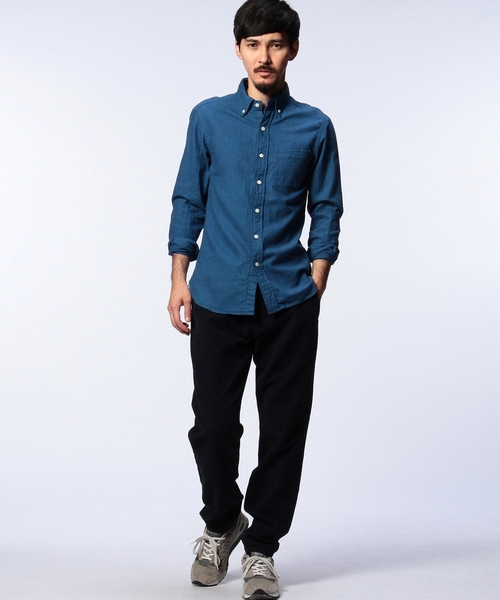UNITED ARROWS(ユナイテッドアローズ)の「◇UAS <SHUTTLE NOTES(シャトルノーツ)>ヘリンボーン ネル ボタンダウンシャツ◆(シャツ/ブラウス・メンズ・ネイビー・MEDIUM/SMALL/LARGE/X-LARGE/X-SMALL)」の10枚目の写真