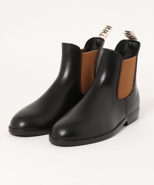 Traditional Weatherwear（トラディショナルウェザーウェア）の「SIDE GORE RAIN BOOTS（レインシューズ・レディース・ブラック×ブラック/ブラック×ベージュ/ブラック系その他・37/43/36/38/42/40/39/41）」の3枚目の写真