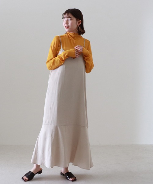 Cheek(チーク)の「2WAYキャミワンピース(ワンピース・レディース・アイボリー/グリーン系その他/ネイビー・MEDIUM)」の14枚目の写真