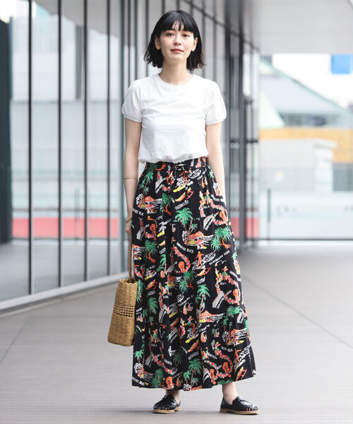 BEAMS BOY（ビームスボーイ）の「BEAMS BOY / パフスリーブ クルー ショートスリーブ（Tシャツ/カットソー・レディース・ブラック/オフホワイト・ONE SIZE）」の10枚目の写真