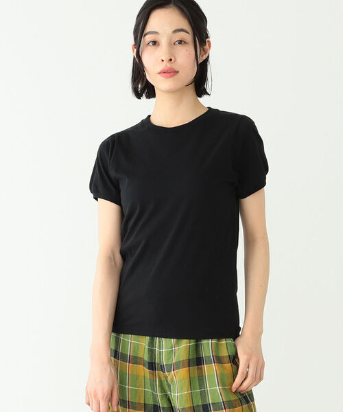 BEAMS BOY（ビームスボーイ）の「BEAMS BOY / パフスリーブ クルー ショートスリーブ（Tシャツ/カットソー・レディース・ブラック/オフホワイト・ONE SIZE）」の16枚目の写真