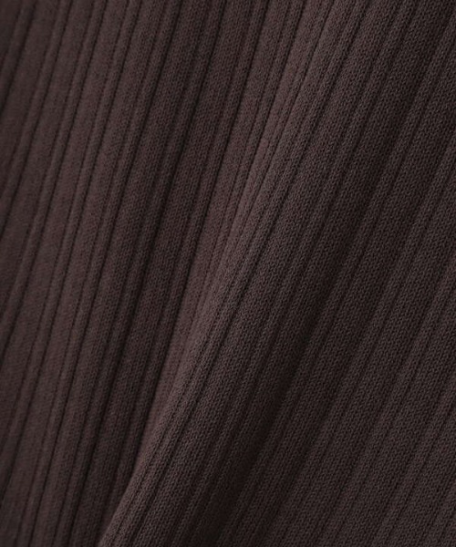 N.（N. Natural Beauty Basic）（エヌエヌナチュラルビューティーベーシック）の「◆ハイツイストコットンレーヨンランダムリブニット（Tシャツ/カットソー・レディース・アッシュブラウン/ネイビー/オレンジ/クリーム/ブルー・MEDIUM）」の22枚目の写真