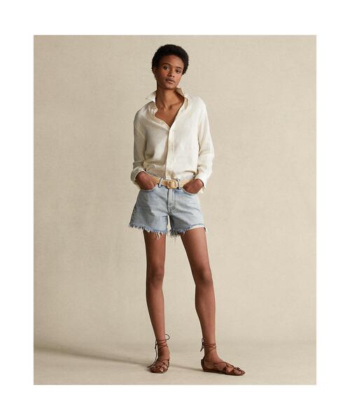 POLO RALPH LAUREN（ポロ ラルフ ローレン）の「リラックスド フィット リネン シャツ（シャツ/ブラウス・レディース・イエロー・MEDIUM/SMALL/X-LARGE/LARGE/X-SMALL/XX-SMALL）」の5枚目の写真