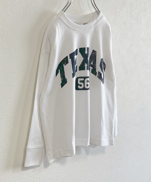 Life Support Products（ライフサポートプロダクツ）の「【コットンUSA】プリントロンT（80～160cm）（Tシャツ/カットソー・キッズ・オフホワイト/チャコール/グレー/ブラウン・110/150/80/90/95/100/120/130/140/160）」の2枚目の写真